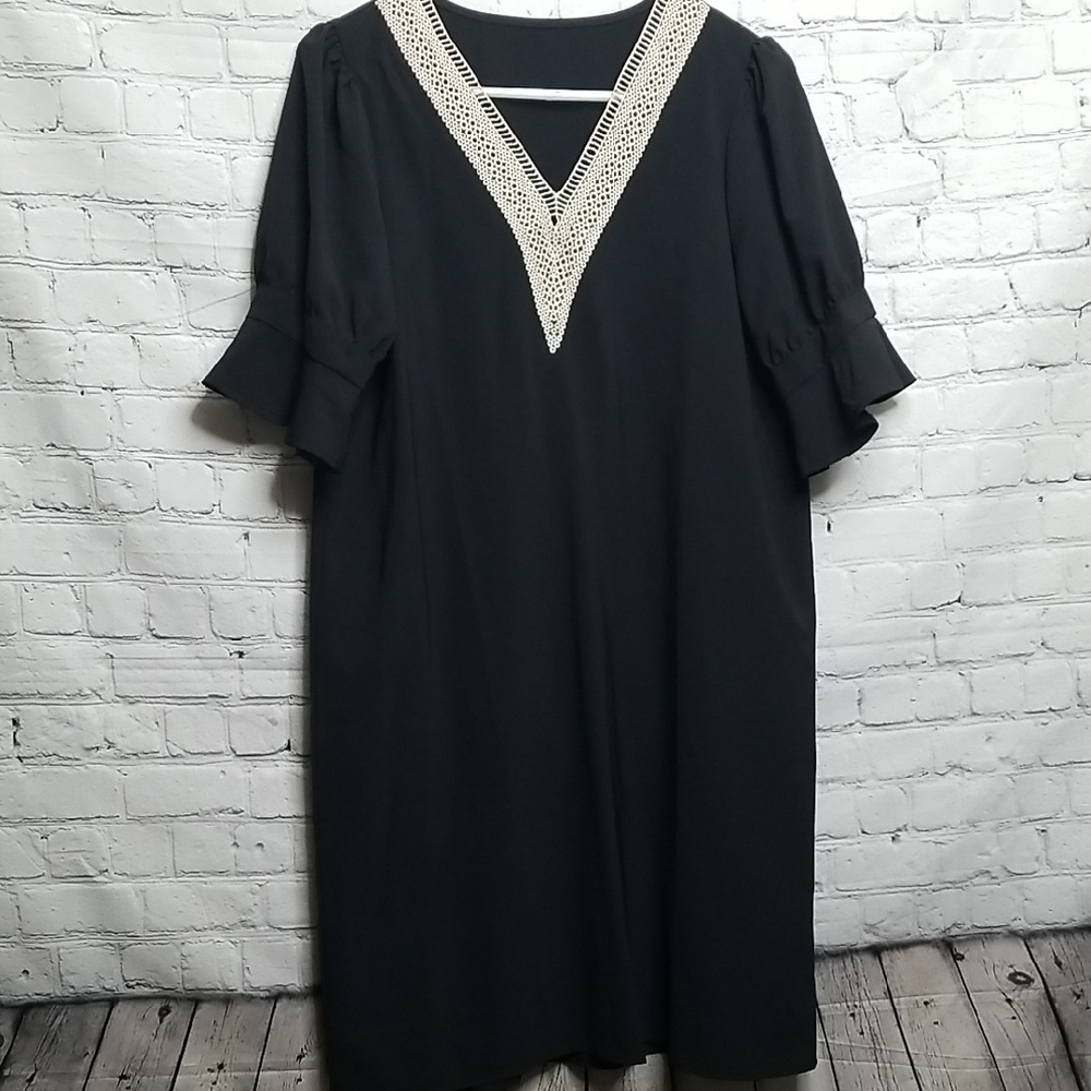 Unbranded V Neck Shift Dress Medium EUC